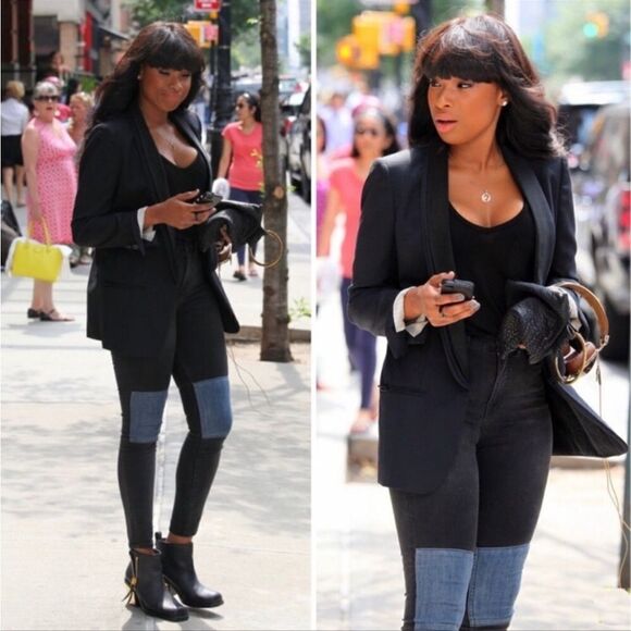 BDG high rise twig ankle jeans with knee patches - Picture 3 of 11